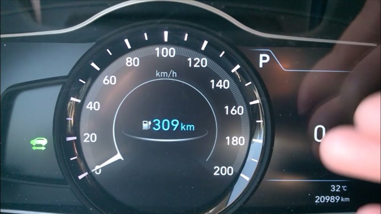 Kona EV Electric cluster display and settings First Generation