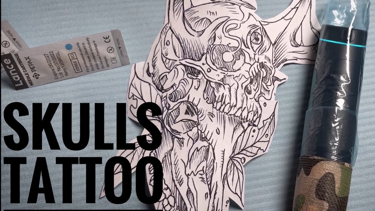 Skulls tattoo | Time lapse