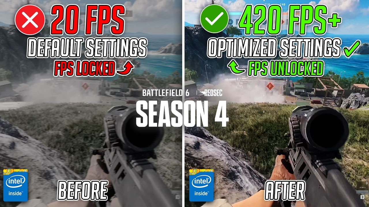 Battlefield 6 - Best PC Settings to FIX Lags, FPS Drops & Stutters on ANY PC in Season 4📈