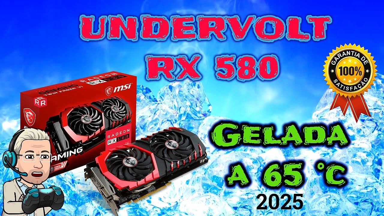 MELHOR UNDERVOLT  RX 580 Gameplay a 65 °C !!!!