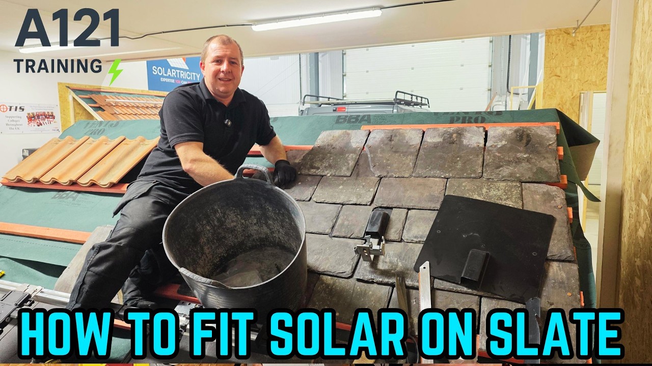 How to fit SOLAR hooks on a slate roof