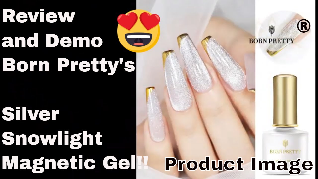 Born Pretty Silver Snowlight Magnetic | Magnetic Gel Playing and Color 120 A Black With HOLO! Demos😍