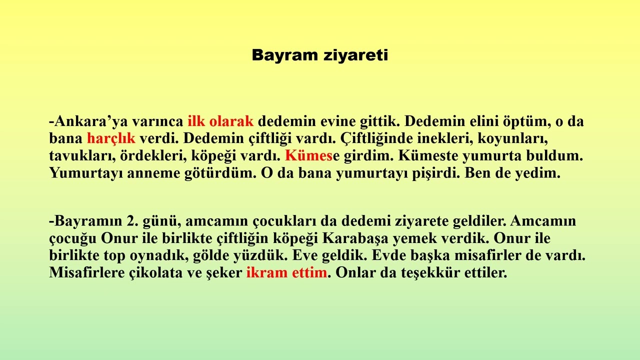 Learn Turkish | Explaining Words in Turkish for Permanent Learning | Vocabulary with Mini Story