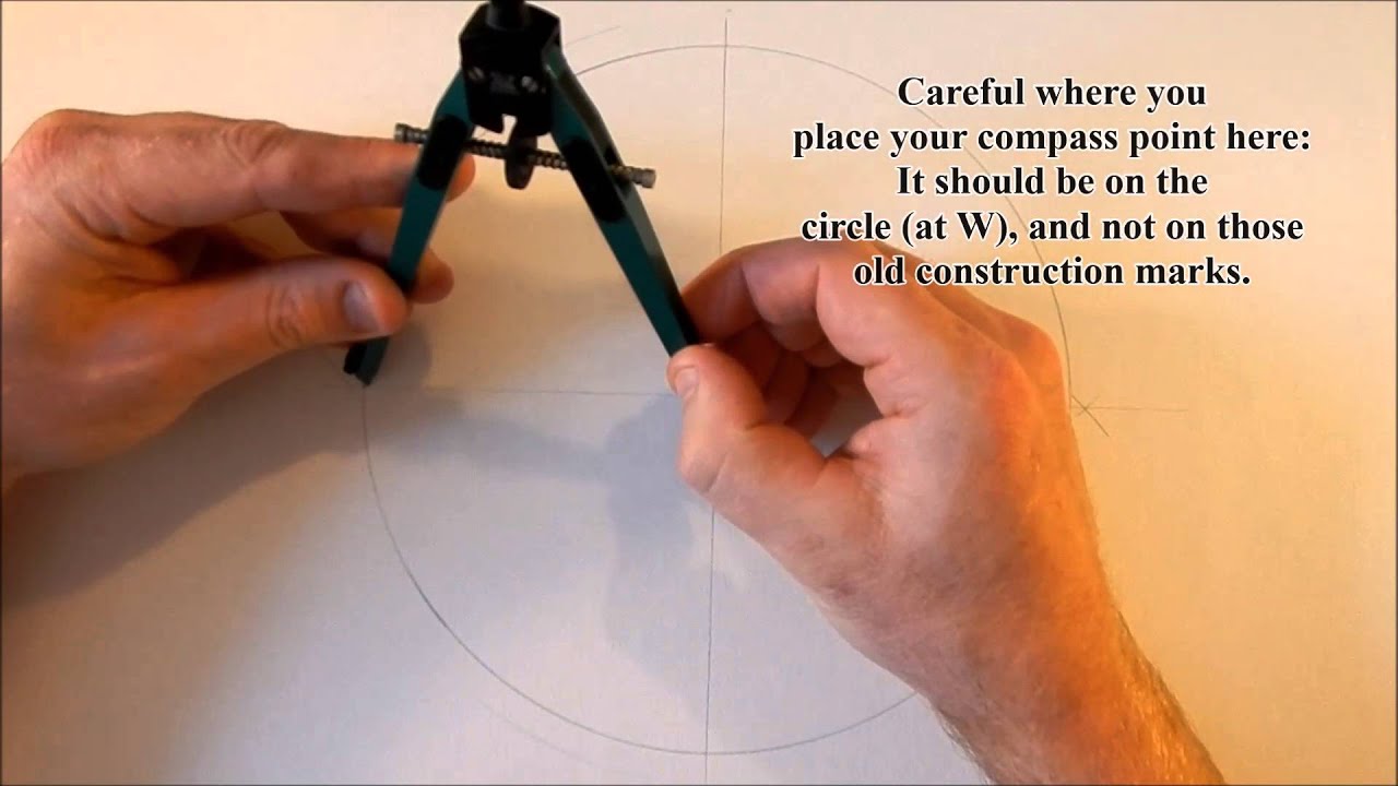 How to draw a pentagon with a compass TWO MINUTES