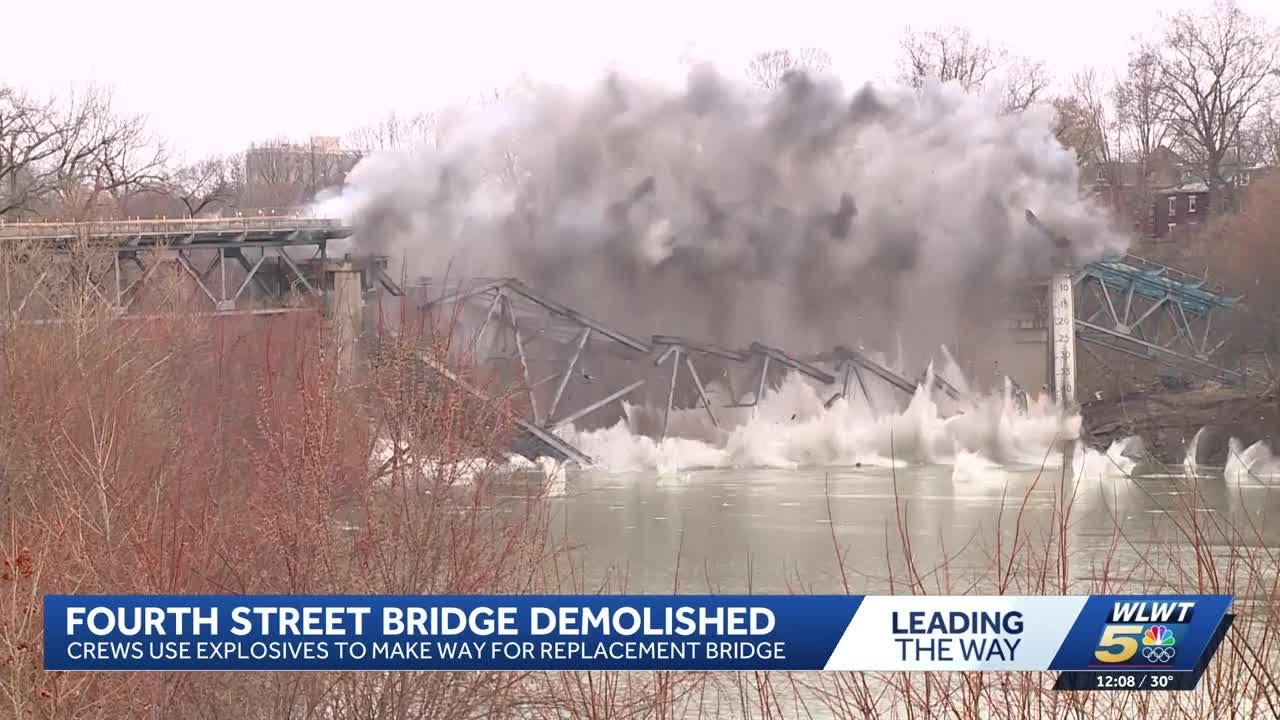 WATCH: Fourth Street Bridge brought down in controlled blast