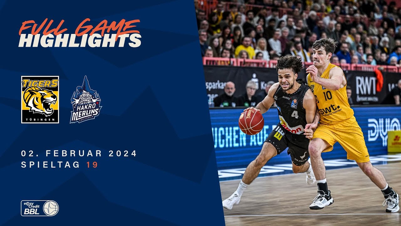 Tigers Tübingen vs. HAKRO Merlins Crailsheim - Full Game Highlights - Spieltag 19, Saison 23/24