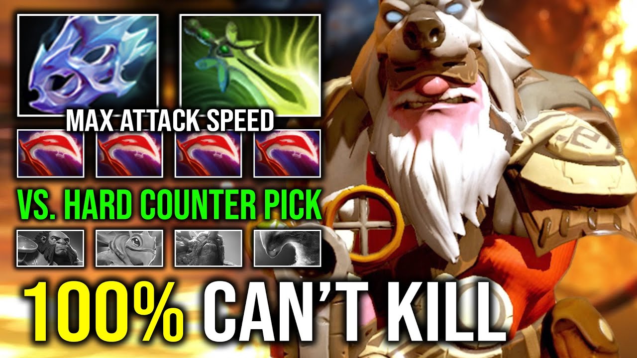 WTF 100% CAN'T KILL Even Hard Counter Can't Stop Sniper with Unlimited Knockback Butterfly Dota 2