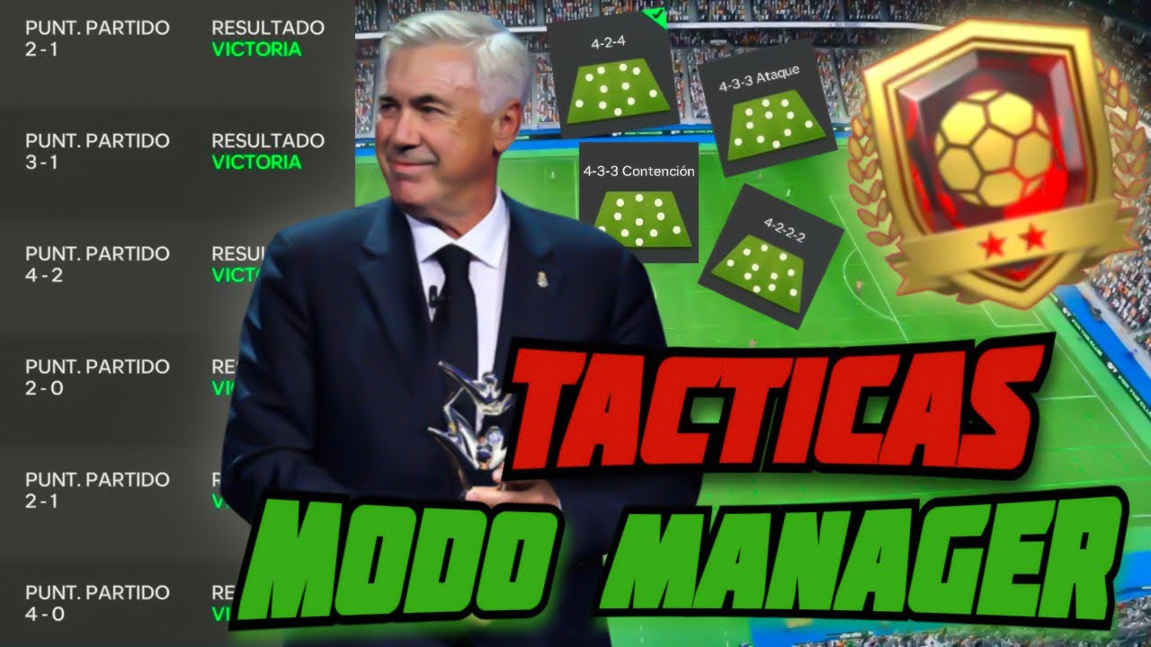 LAS MEJORES TACTICAS DE MODO MANAGER PARA LLEGAR A CAMPEÓN FC FACIL Y MUY RAPIDO! 😎 FC MOBILE