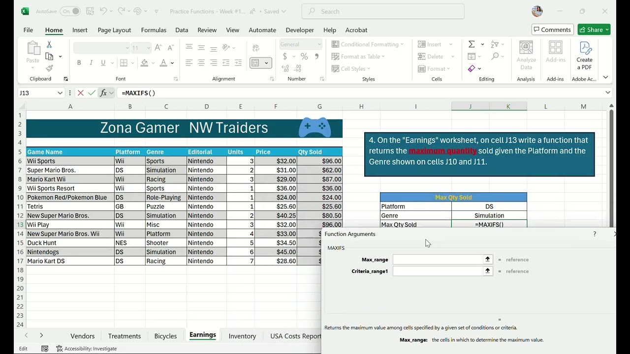 MO-211 EXCEL EXPERT - Practice #1
