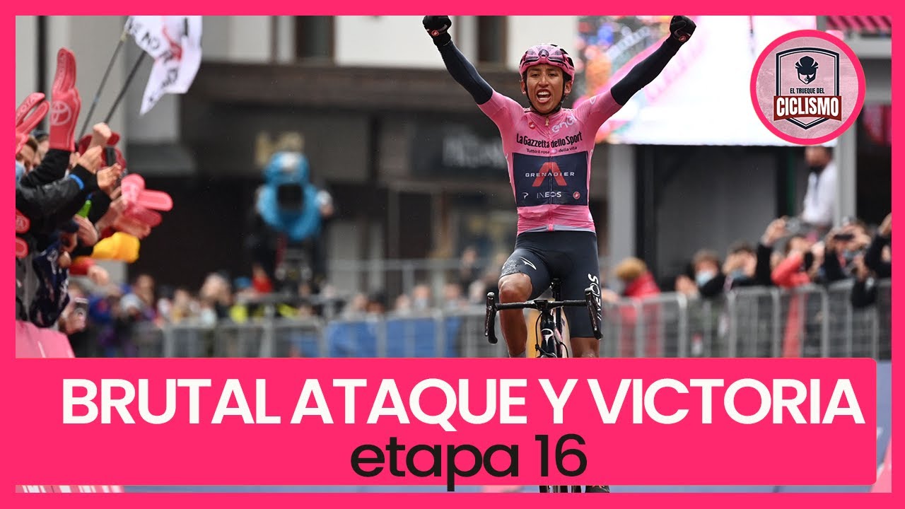 ASÍ FUE EL BRUTAL ATAQUE DE EGAN BERNAL a 20km / Etapa 16 giro de Italia 2021