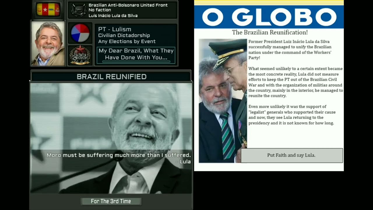[OTL/TNO] Brazilian Civil War - Post Bolsonaro Reunification (PART I)