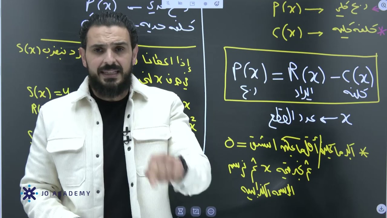 الحصة الثانية - الدرس الثالث - الوحدة الثالثة  - التطبيقات الاقتصادية - توجيهي 2007