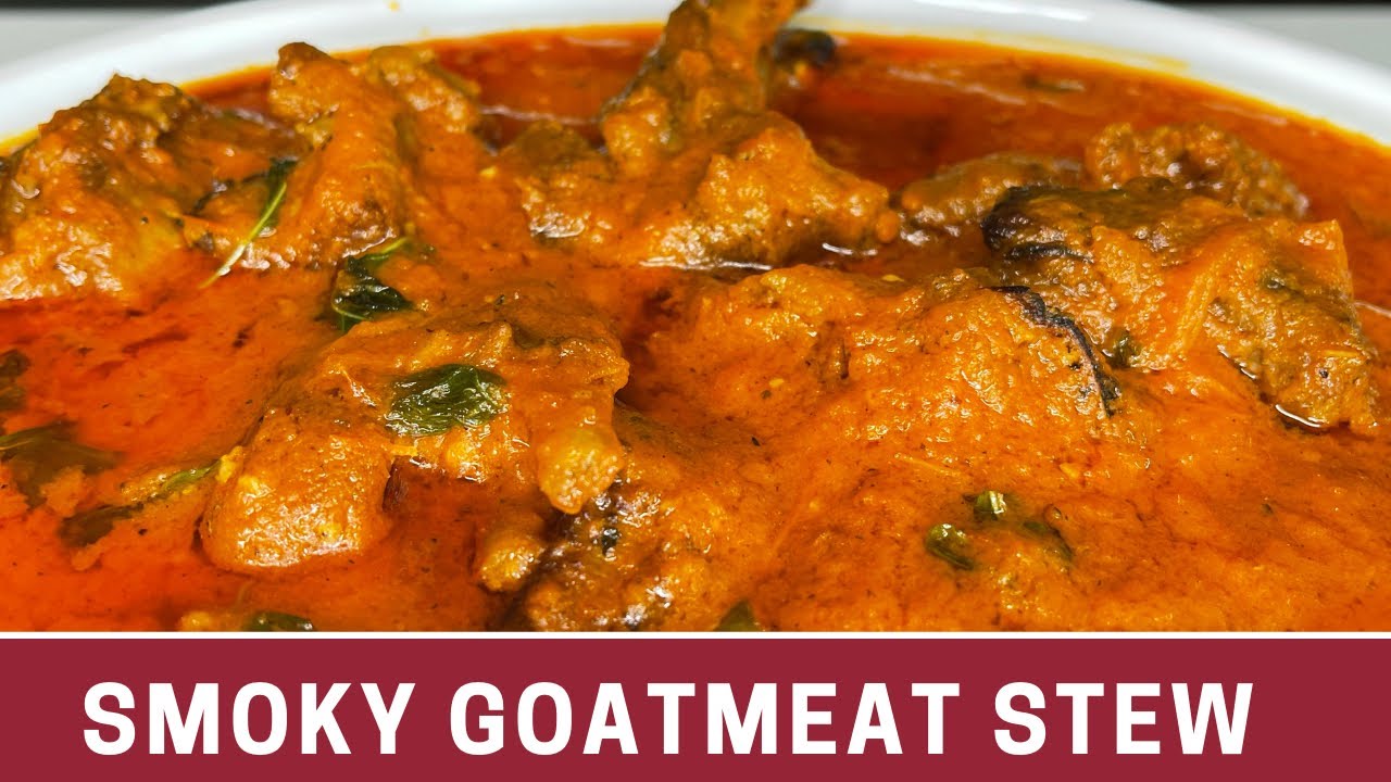 How to make Smoky GoatMeat Stew || Nigerian GoatMeat Stew #tomato #nigerianfood #nigerianstew #smoky