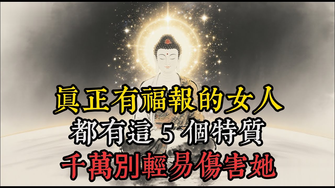 真正有福報的女人，都有這 5 個特質｜千萬別輕易傷害她#有福報的女人#善良的力量#靈性成長#人生智慧#內在覺醒#身心靈成長#女性成長#情緒穩定#福報因果#溫柔有邊界