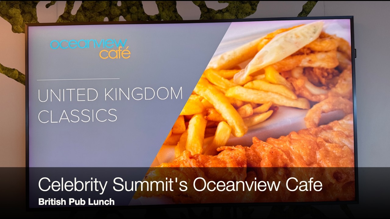 Celebrity Cruise Oceanview Cafe British Pub Lunch