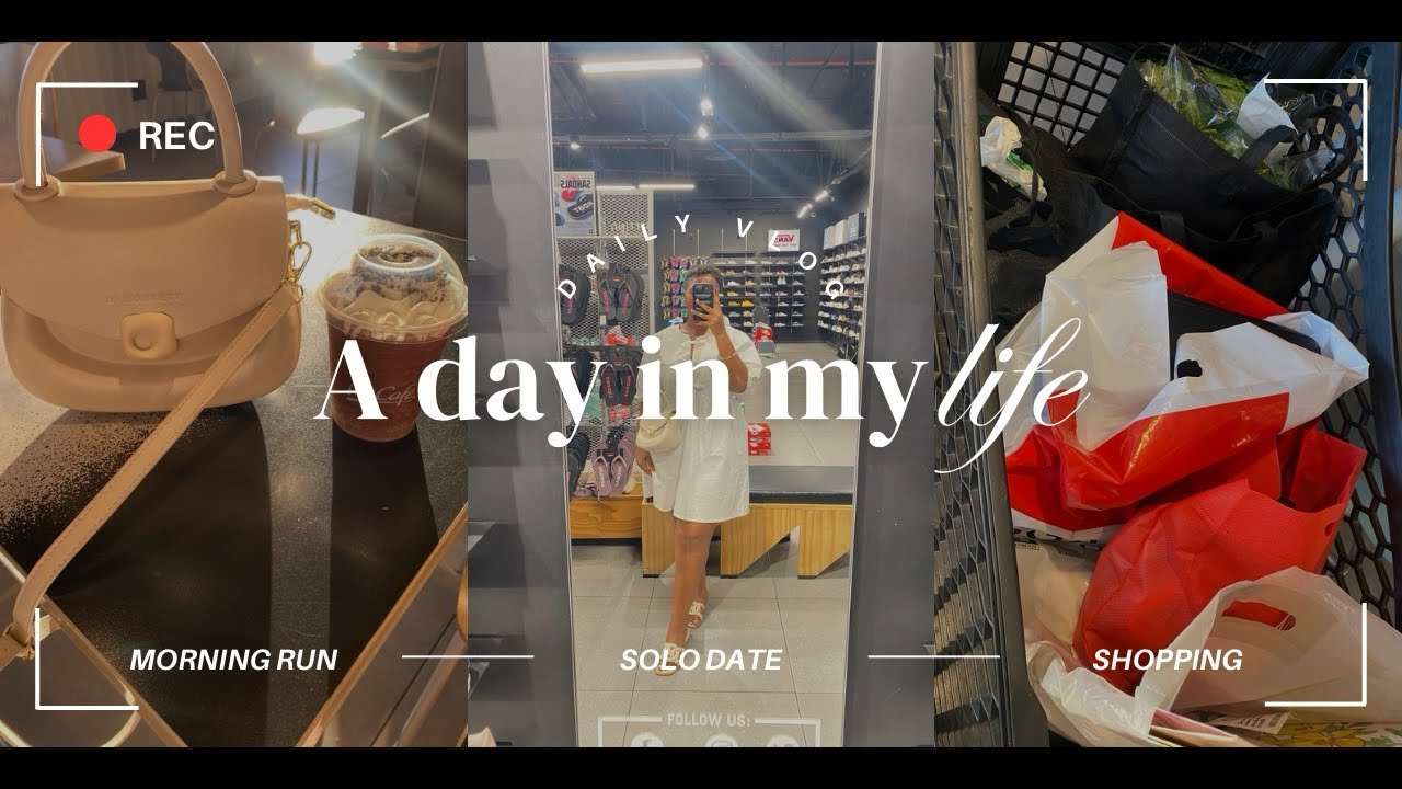 Spend the day with me| morning run+ Shopping + solo date| Haul💪🏿🫦