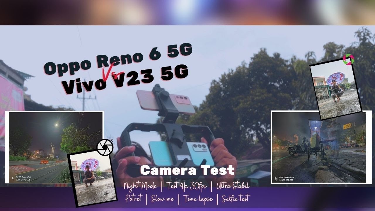 VIVO V23 5G VS OPPO RENO 6 5G CAMERA TEST | NIGHT MODE |  TEST ZOOM COMPARISON INDONESIA BAGUS MANA?
