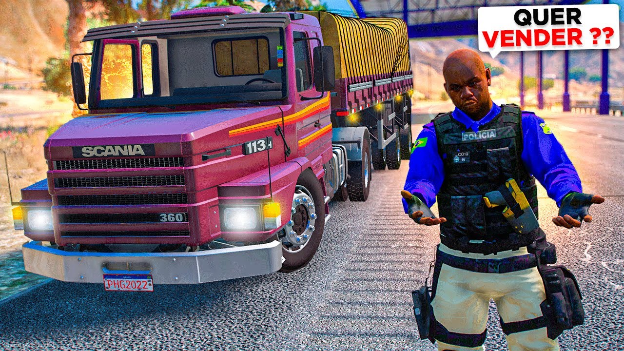 GTA V: VIDA DE CAMINHONEIRO | NÃO ACREDITO QUE O POLICIAL FEZ ISSO!! 😱 #363