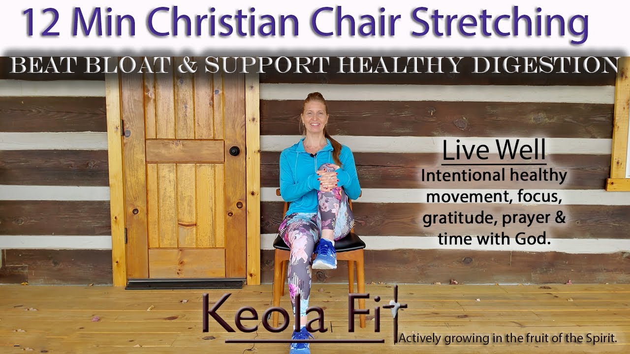 12 Min Christian Stretching To Support Digestion and Beat Bloat | Keola® Christian Fitness