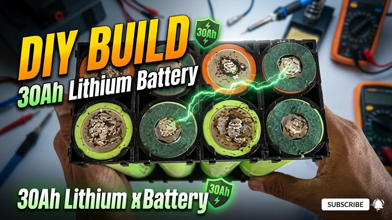 DIY 12V 30Ah Lithium Battery Pack With Smart BMS | How to Make 30Ah Lithium Battery at Home |