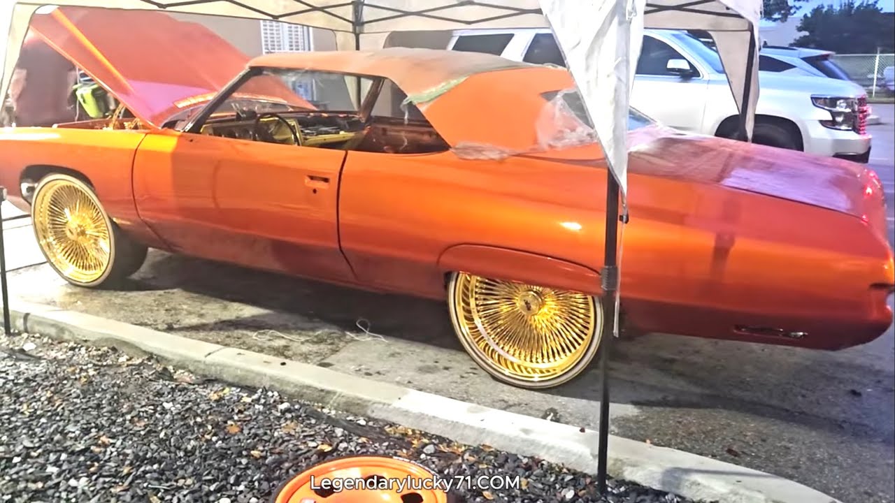 Major League HITS in the Works Tangerine  🍊 1971 All Gold Big Hub Daytons, Big motor, Big pressure 