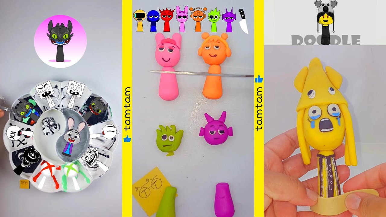 Sprunki 🎵 Mixing Sprunki + Emojis 🔪 Mixing Colors 🌈 Sprunki Clay 🟡