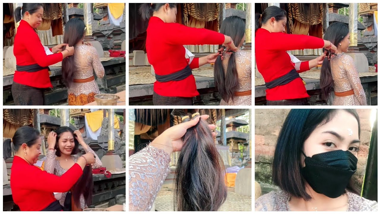 bali gir haircut tradition   tradisi potong rambut gadis bali