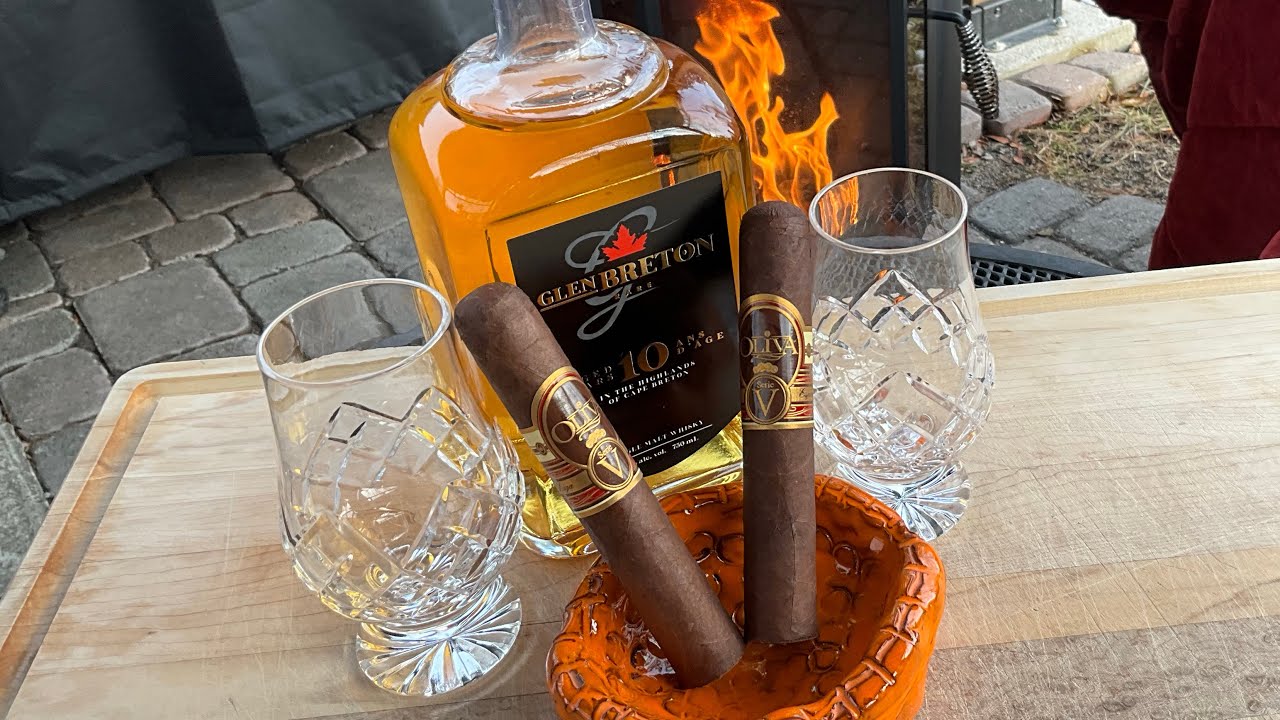 Trying the Oliva Serie V along with a Single Malt Whisky 