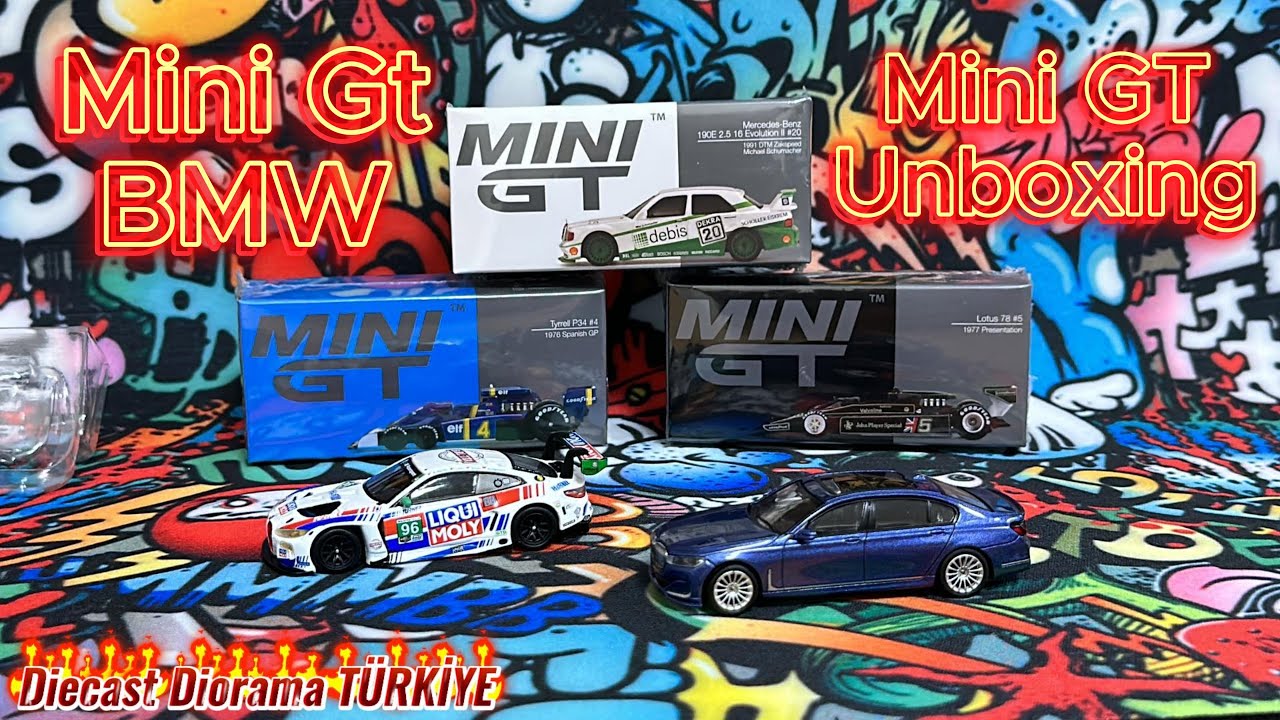 Şaşırtıcı Detaylarla Dolu Mini GT Diecast Kutu Açılışı Mını GT BMW Alpına B7 BMW M4 GT3
