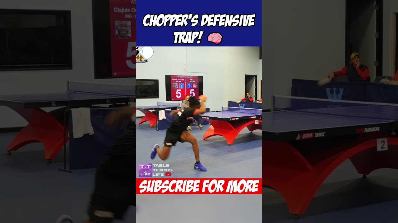 Chopper's Defensive Trap! 🧠🧠 #shorts #tabletennis