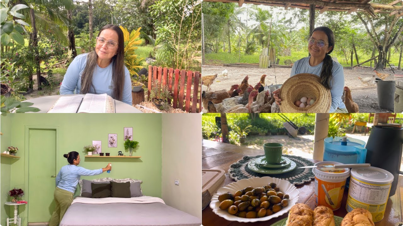🌾 Nossa Rotina Simples na Roça + Café da Manhã, Devocional com Deus, Horta, Galinhas e Vida no Sítio