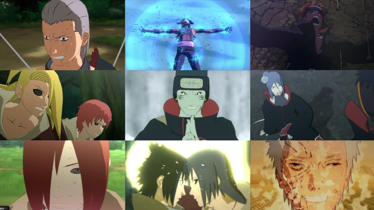 All Akatsuki Members Death In Naruto Storm Series (Japanese Dub)