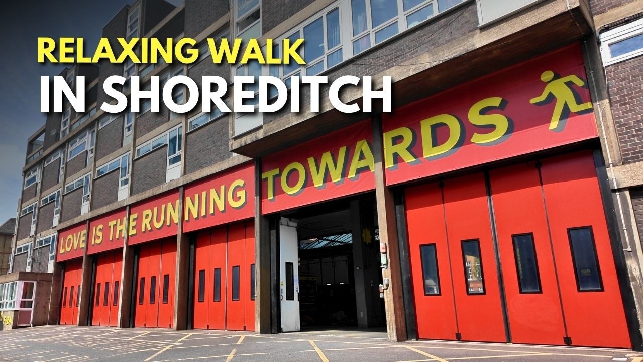 Shoreditch London Walk | Street Art, Atmosphere & City Sounds 4K