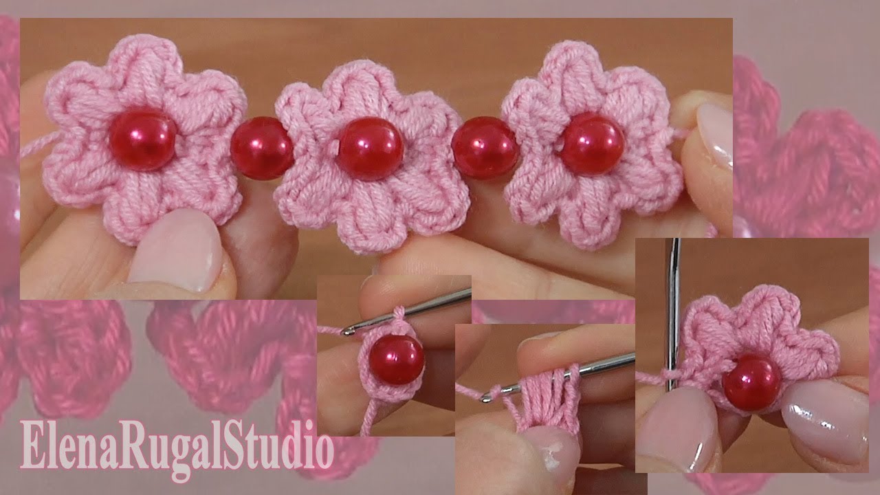 Crochet Simple Flowers with Puff Stitches