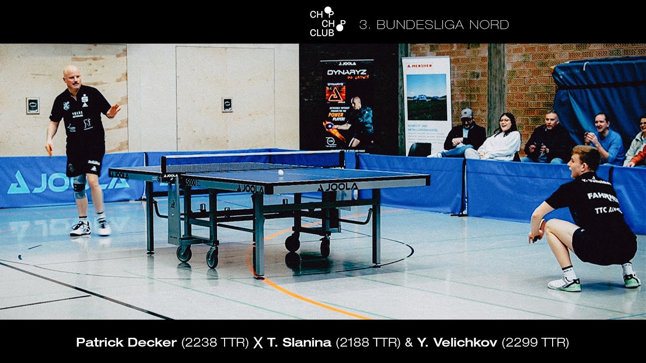 Patrick Decker vs. Tobias Slanina & Yoan Velichkov (3. Tischtennis Bundesliga Nord 2025)