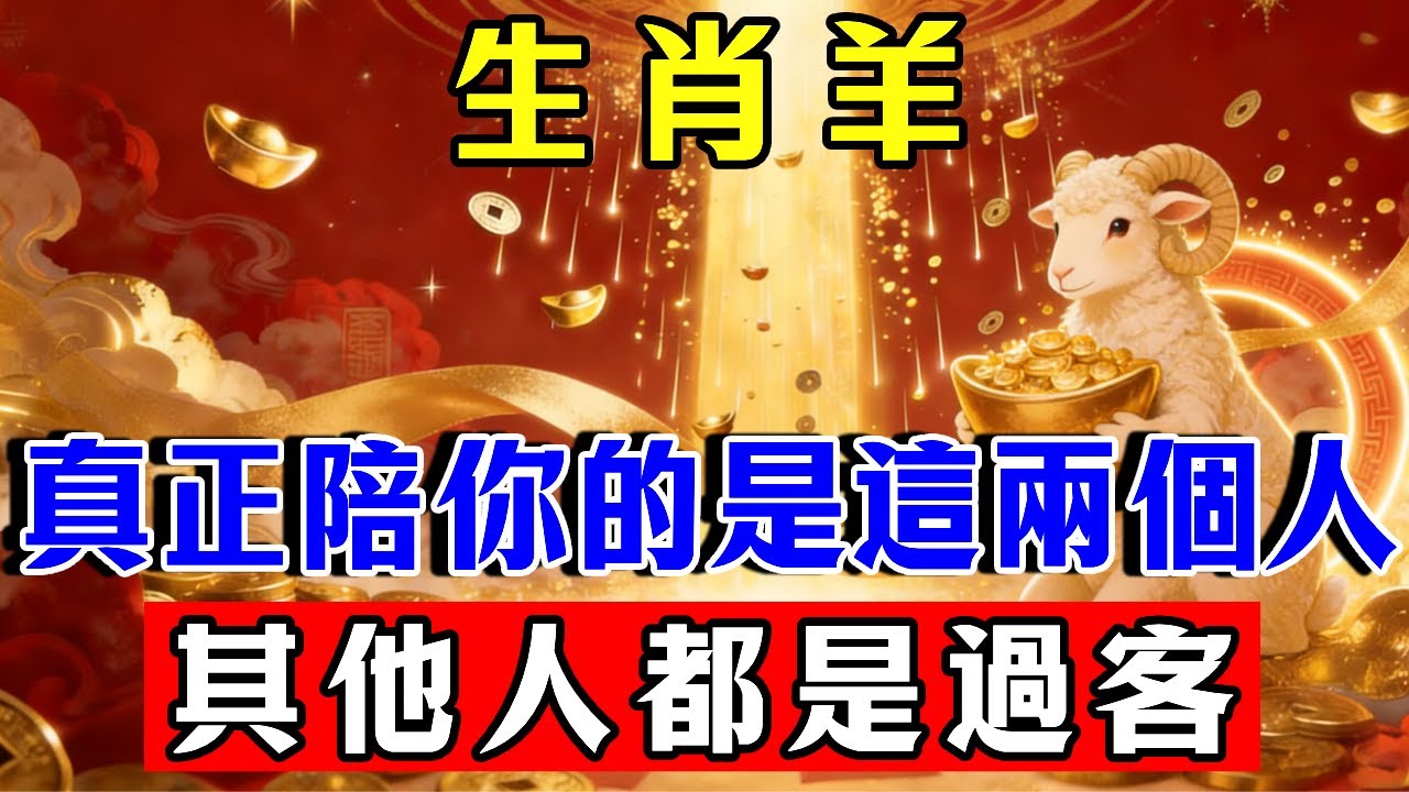 生肖羊，真正陪你一生的是這兩個人，其他人都是過客！#生肖 #運勢 #命理 #屬相 #風水 #財運 #佛陀 #佛學 #佛法 #佛教 #修行 #智慧 #因果 #佛家