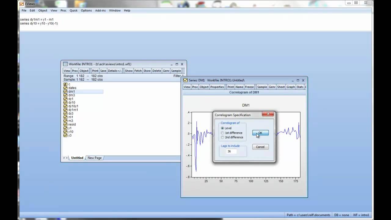 EVIEWS Intro Tut1