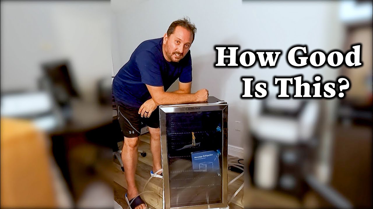 Reviewed:  EUHOMY Beverage Refrigerator, 126 Can Mini fridge with Glass Door