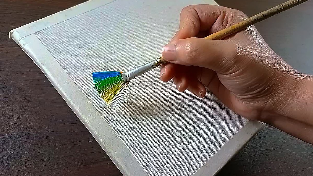 Easy Way to Paint a Dreamy Yellow Home ASMR ❄️ / Acrylic Landscape Tutorial / DEMO #2856