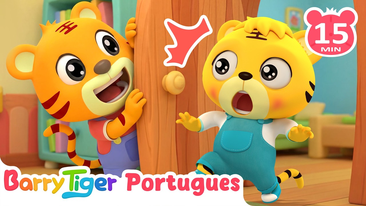 Canções de Esconde-Esconde: Brincadeiras para Crianças😜| Canções Infantis | BarryTiger em Português