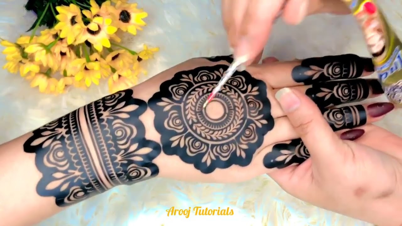Amazing & Beautiful Mehndi Stencil Design | Elegant Sudanese Mehndi 2025 #2 