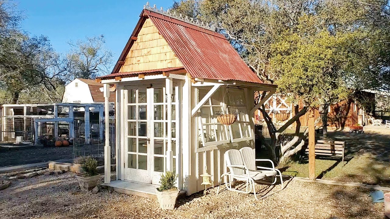 Vintage Finds Inspired this Charming Garden Shed