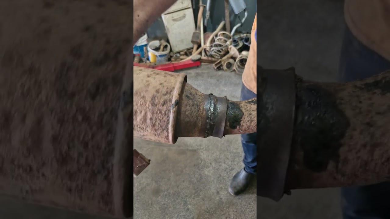 Solda no catalisador do gol g4. 