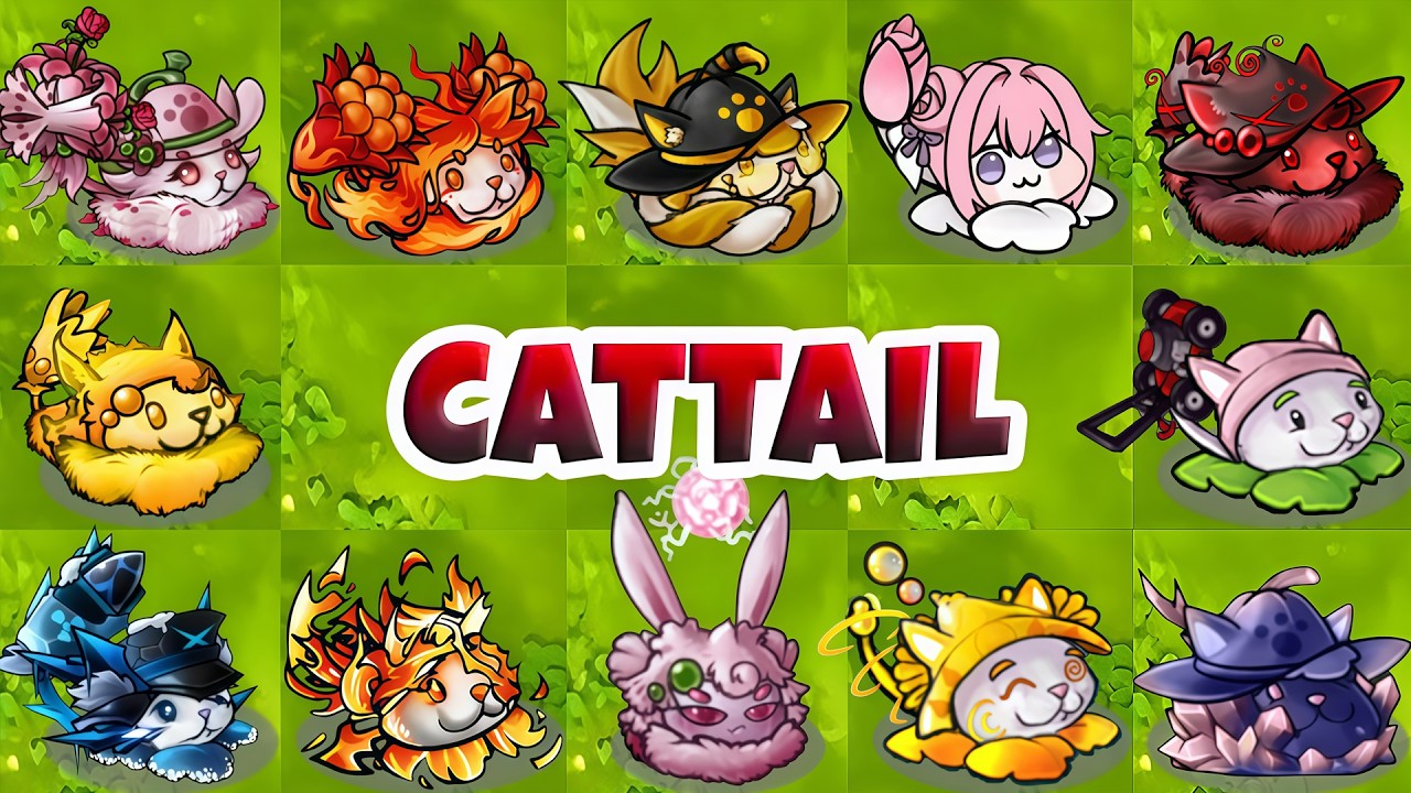 PVZ Fusion 3.4 - All CATTAIL Plants Showcase!!