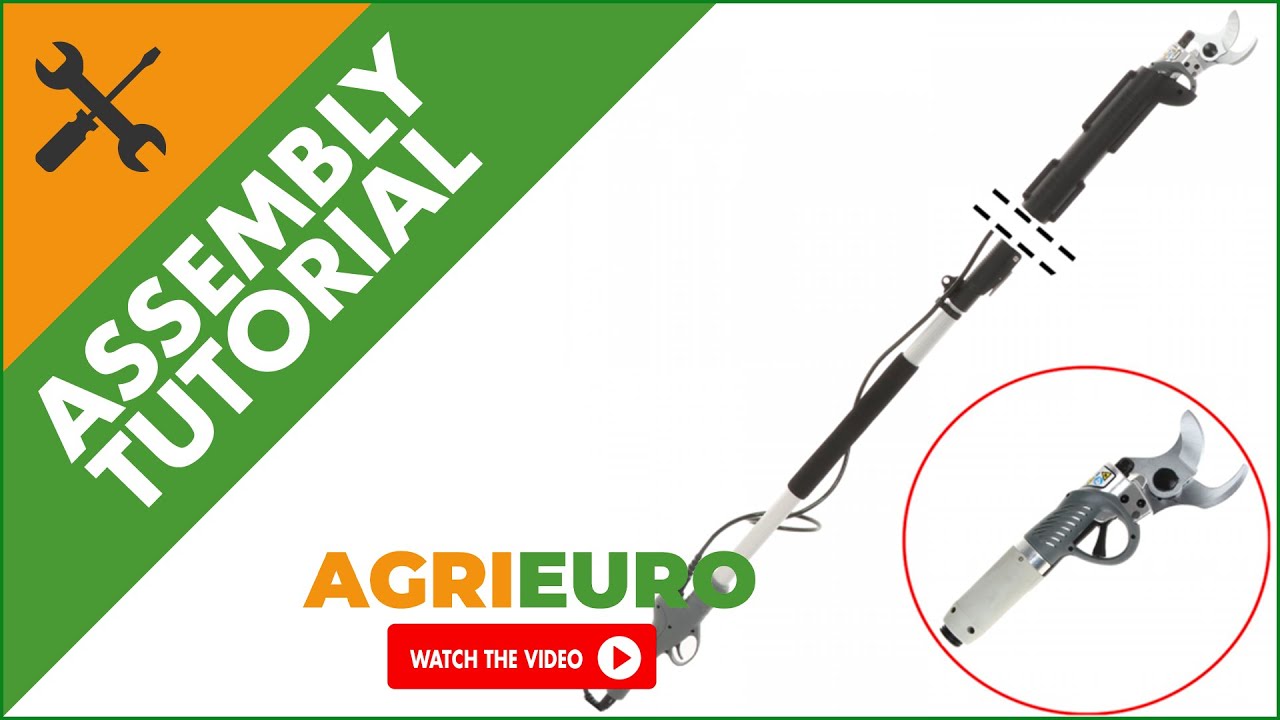 BlackStone B-PS 45 Electric Pruning Shears with extension pole 1.5-2.1 m - Assembly tutorial