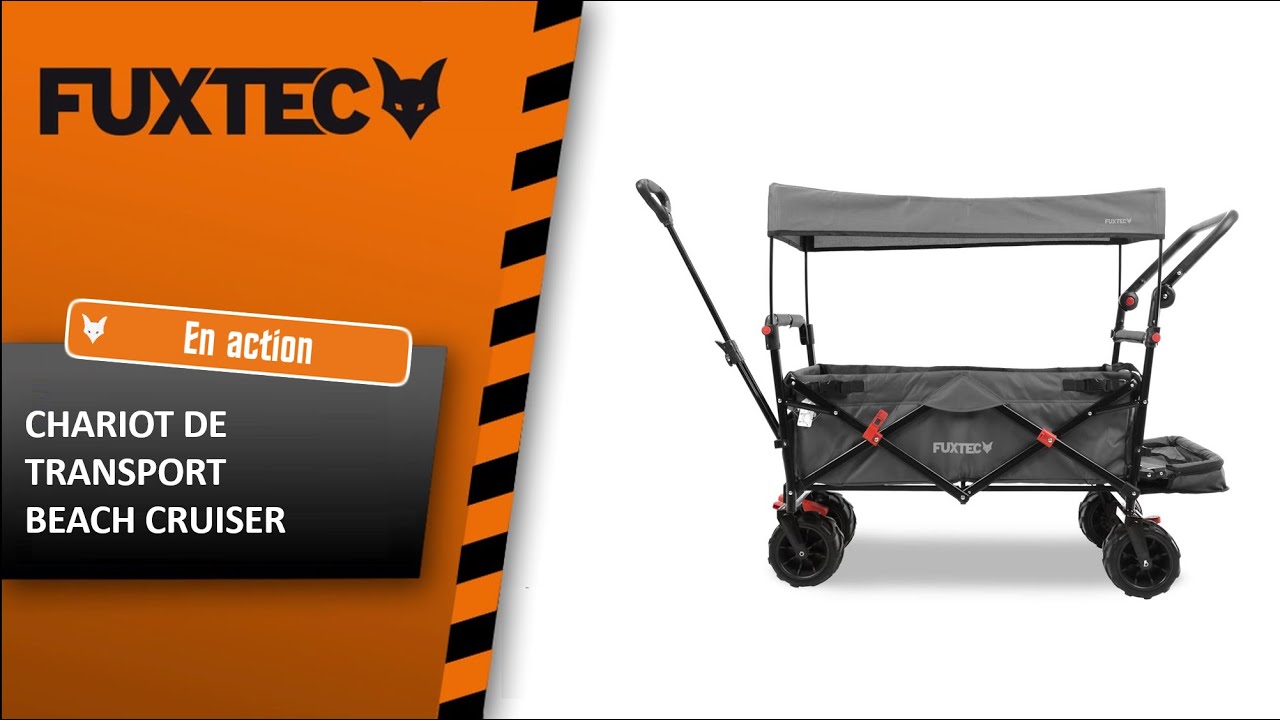 FUXTEC - Chariot de transport pliable Beach Cruiser - En action