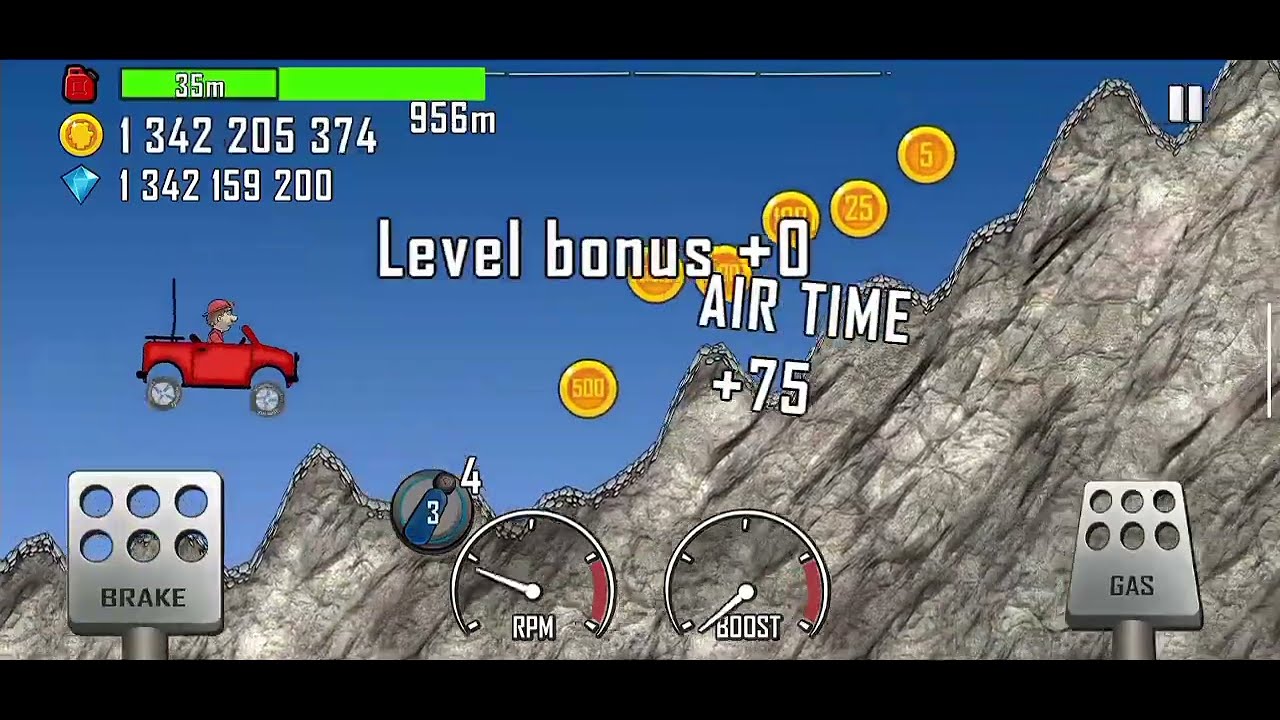 Driving Hill Climber in Mountain stage Hill Climb Racing 