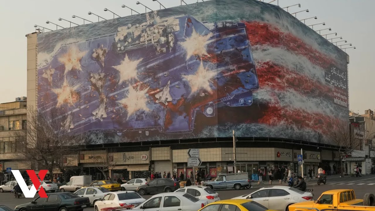Tehran Mural Warns US Against Military Strike | Iran Protest | VERTEX