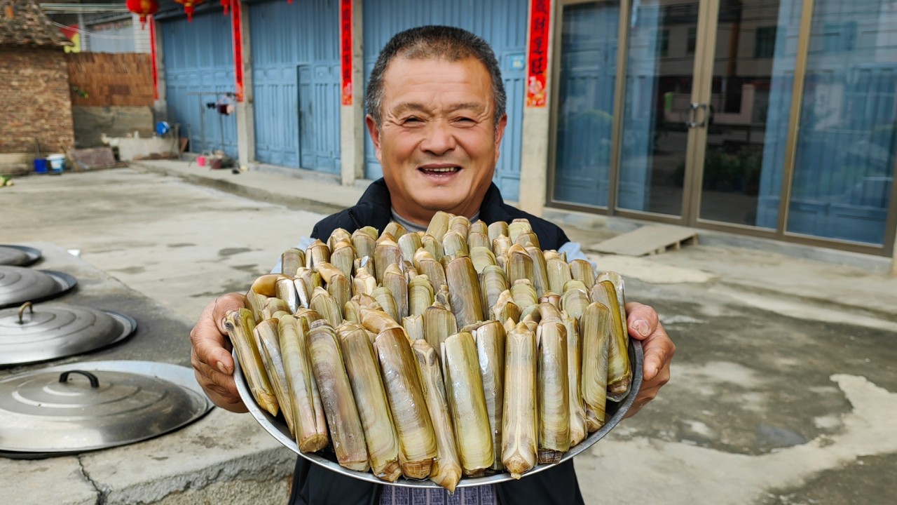 1300買12斤竹蟶王，做莆田特色菜豎蟶，鮮甜脆爽，太好吃了