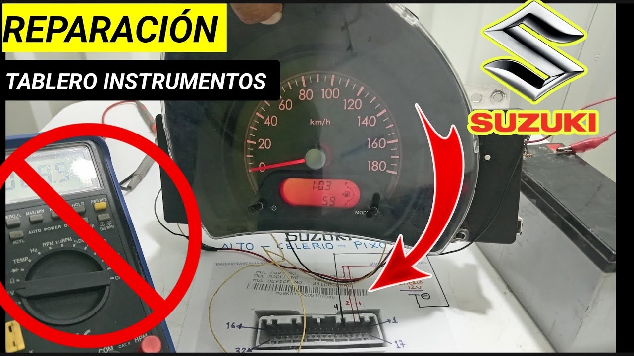 REPARACIÓN CUADRO DE INSTRUMENTOS SUZUKI CELERIO/CURSO PANEL SINÓPTICO ELECTRÓNICA MEDICIÓN SOLUCION